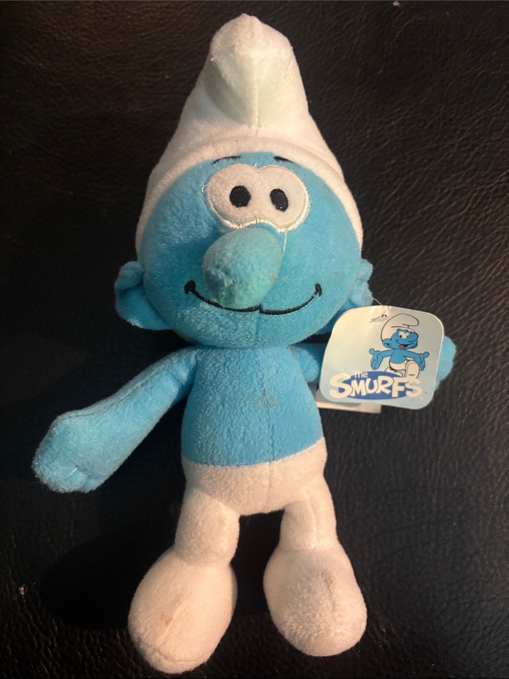 Vintage The Smurfs Plush Blue & White Smurf Doll